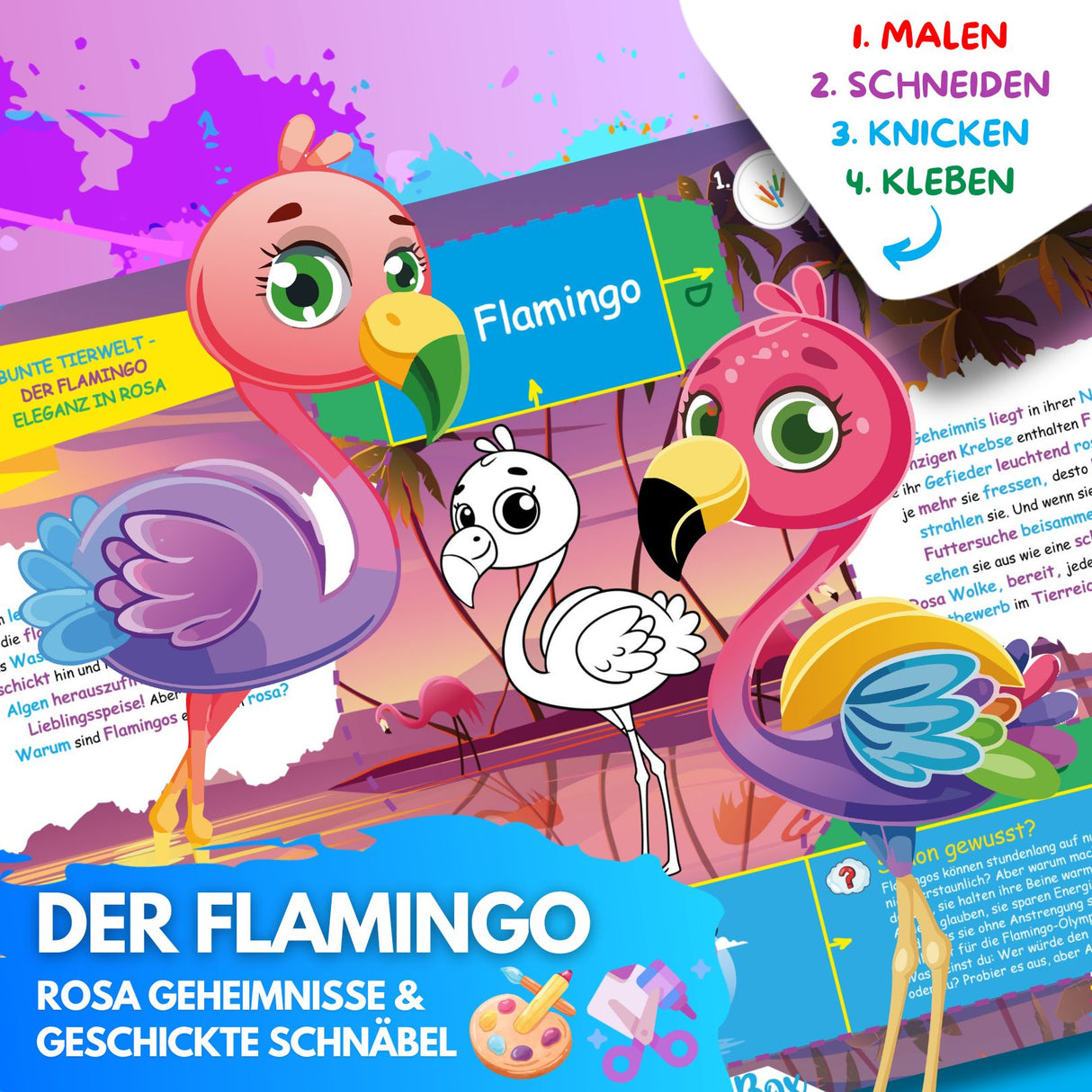 BUNTE TIERWELT - DAS XXL MAL UND BASTELSET FÜR KLEINE FORSCHER AUF KREATIVER TIER EXPEDITION