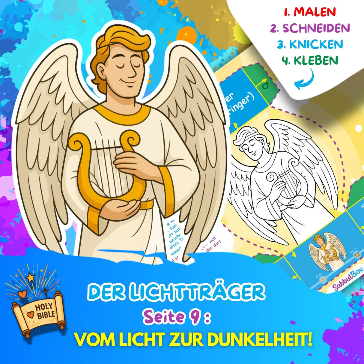 BUNTE BIBELWELT – TEIL 2: DER SÜNDENFALL | AUSMALEN, BASTELN, LERNEN & SPIELEN | ZUM AUSDRUCKEN