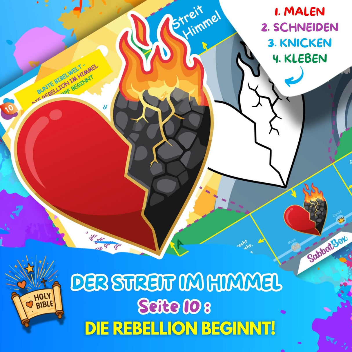 BUNTE BIBELWELT – TEIL 2: DER SÜNDENFALL | AUSMALEN, BASTELN, LERNEN & SPIELEN | ZUM AUSDRUCKEN