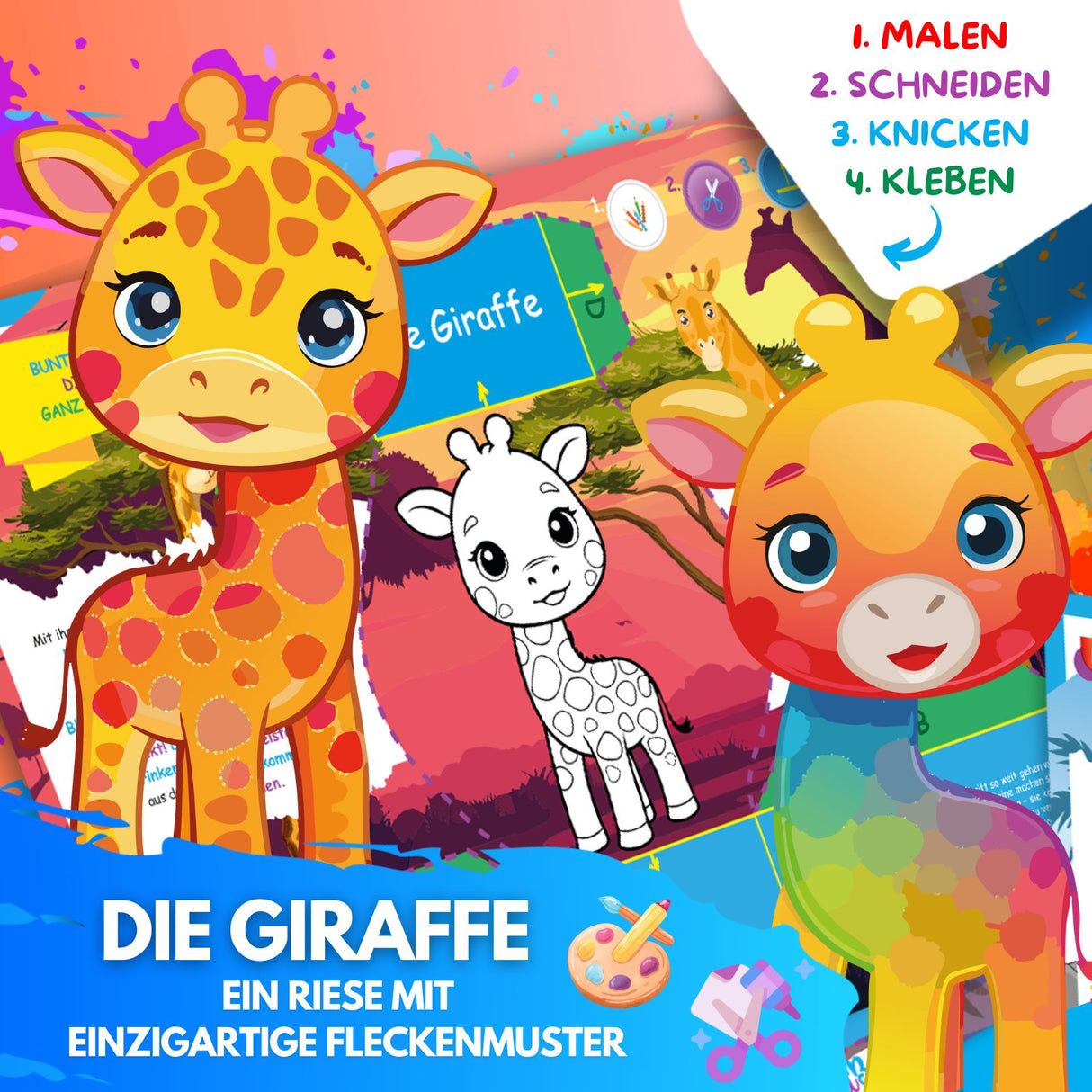 BUNTE TIERWELT - DAS XXL MAL UND BASTELSET FÜR KLEINE FORSCHER AUF KREATIVER TIER EXPEDITION