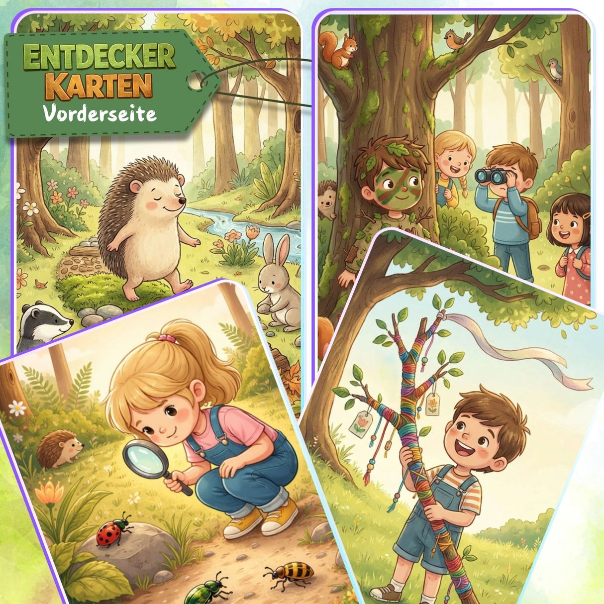 ENTDECKERKARTEN NR. 5-8 | ZUM AUSDRUCKEN | 4er PACK