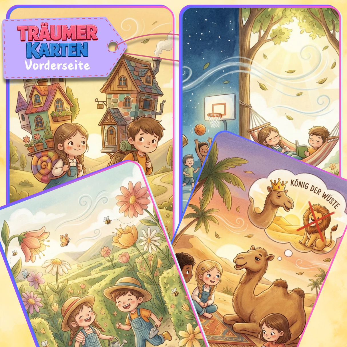 TRÄUMERKARTEN NR. 13-16 | ZUM AUSDRUCKEN | 4er PACK