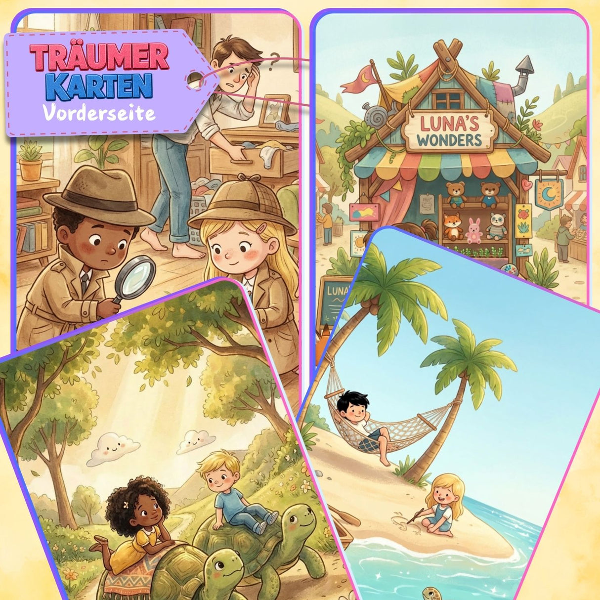 TRÄUMERKARTEN NR. 33-36 | ZUM AUSDRUCKEN | 4er PACK