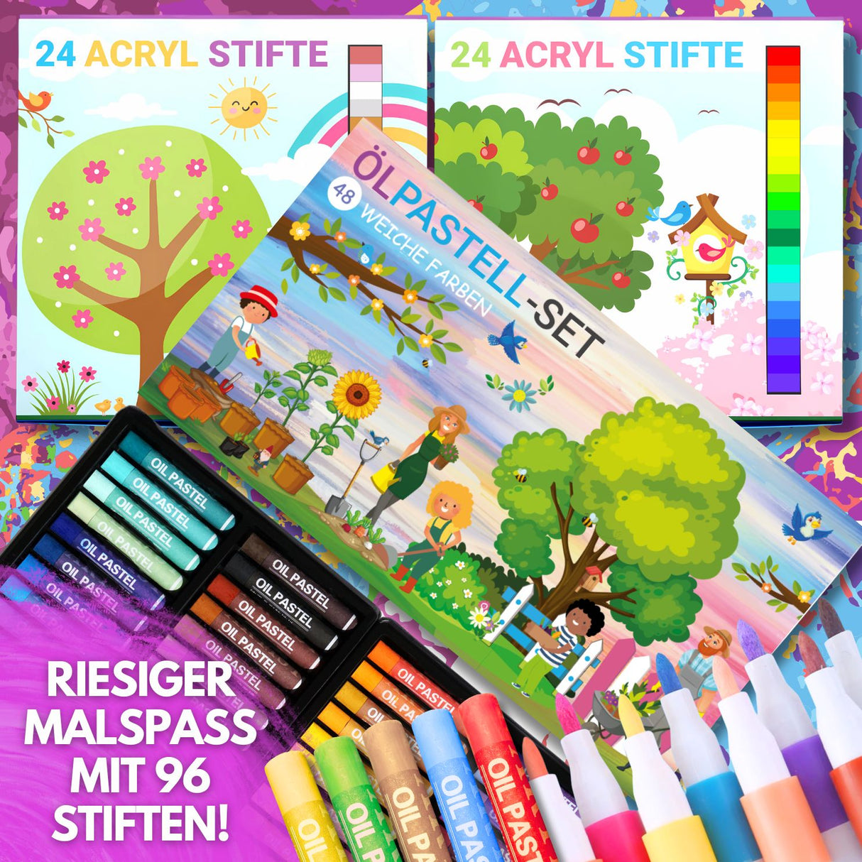 BUNTE GARTENWELT - DAS XXL MAL UND BASTELSET FÜR KLEINE FORSCHER AUF KREATIVER GARTEN EXPEDITION - Sabbatbox