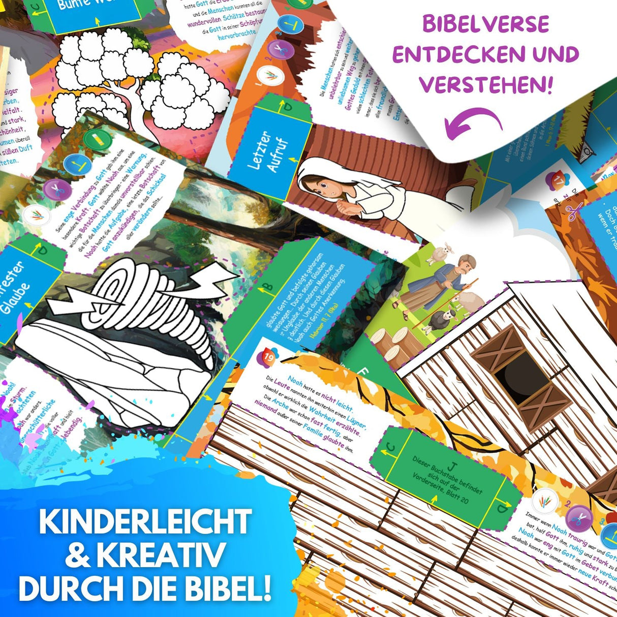 DIE ARCHE NOAH - DAS XXL MAL UND BASTELSET FÜR KLEINE ENTDECKER DER BIBEL - Sabbatbox