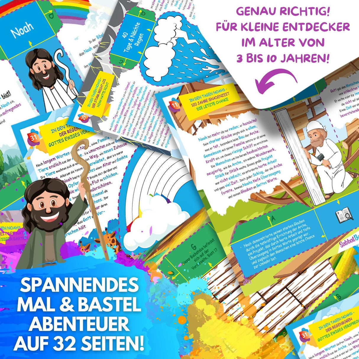 DIE ARCHE NOAH - DAS XXL MAL UND BASTELSET FÜR KLEINE ENTDECKER DER BIBEL - Sabbatbox