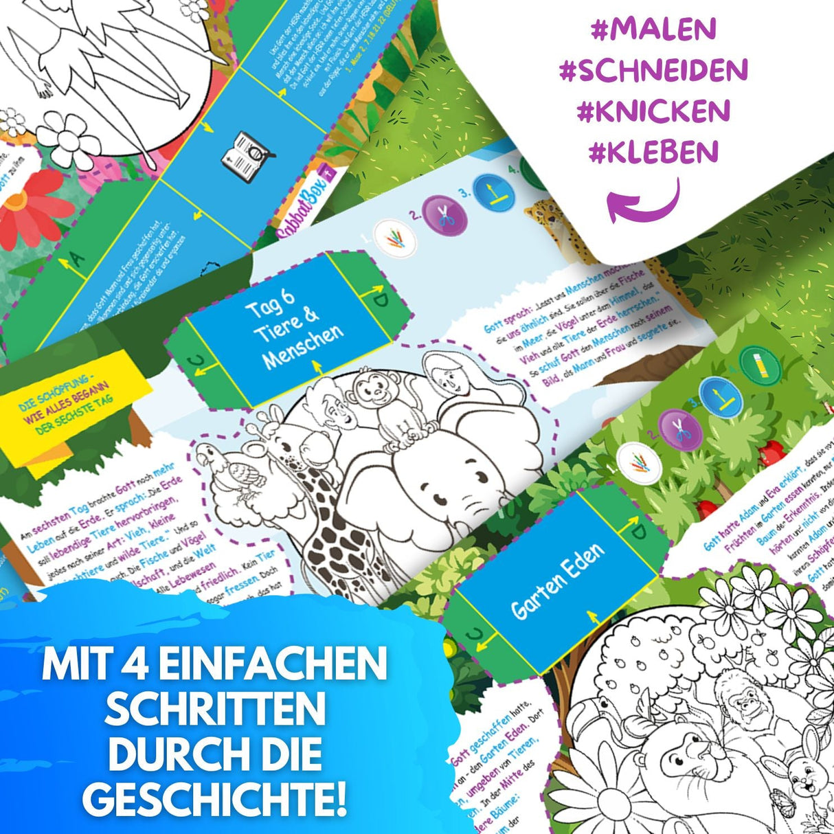 DIE SCHÖPFUNG - DAS XXL MAL UND BASTELSET FÜR KLEINE ENTDECKER DER BIBEL - Sabbatbox