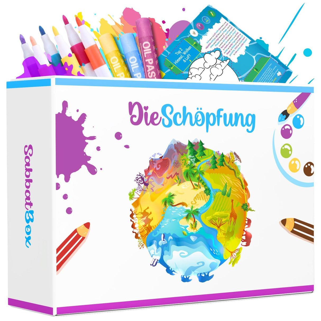 DIE SCHÖPFUNG - DAS XXL MAL UND BASTELSET FÜR KLEINE ENTDECKER DER BIBEL - Sabbatbox