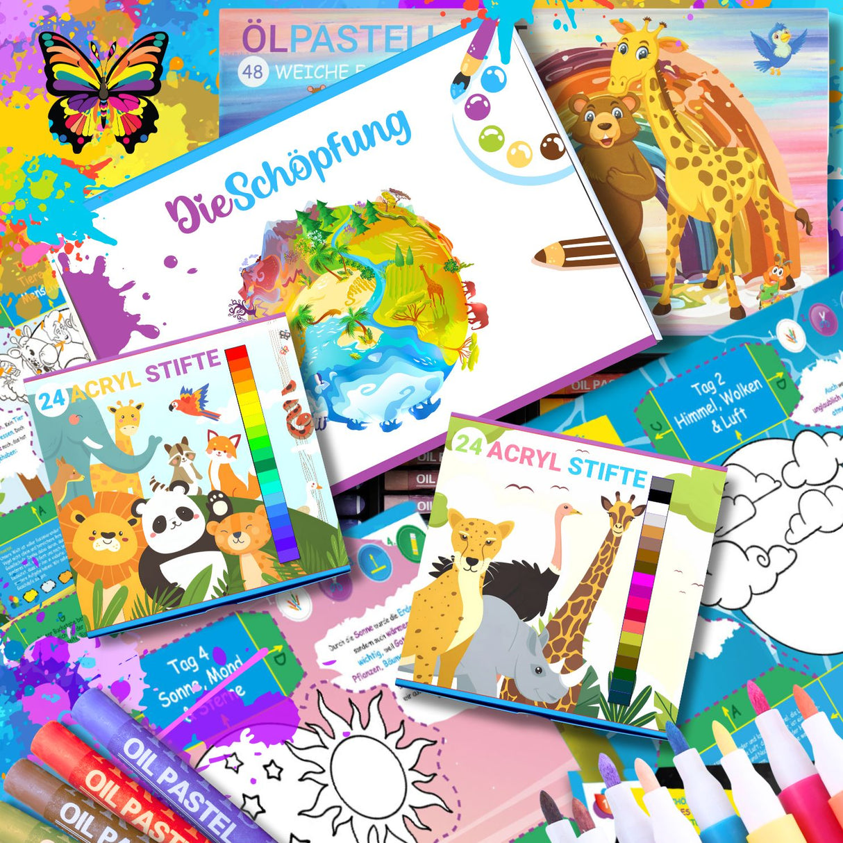 DIE SCHÖPFUNG - DAS XXL MAL UND BASTELSET FÜR KLEINE ENTDECKER DER BIBEL - Sabbatbox