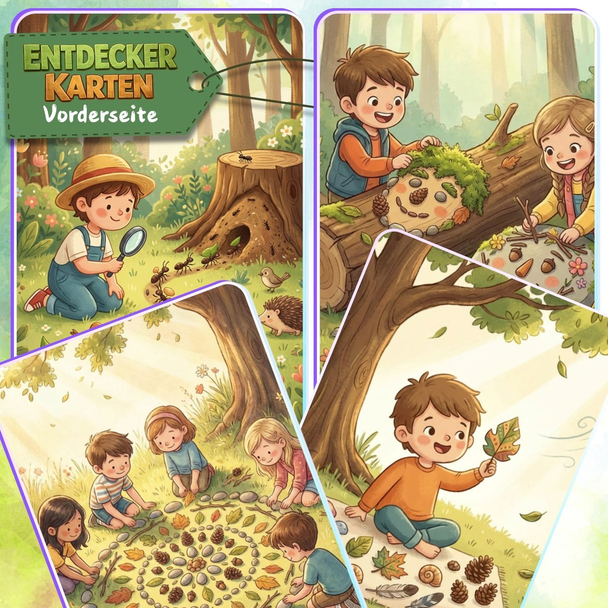 ENTDECKERKARTEN NR. 1-4 | ZUM AUSDRUCKEN | 4er PACK