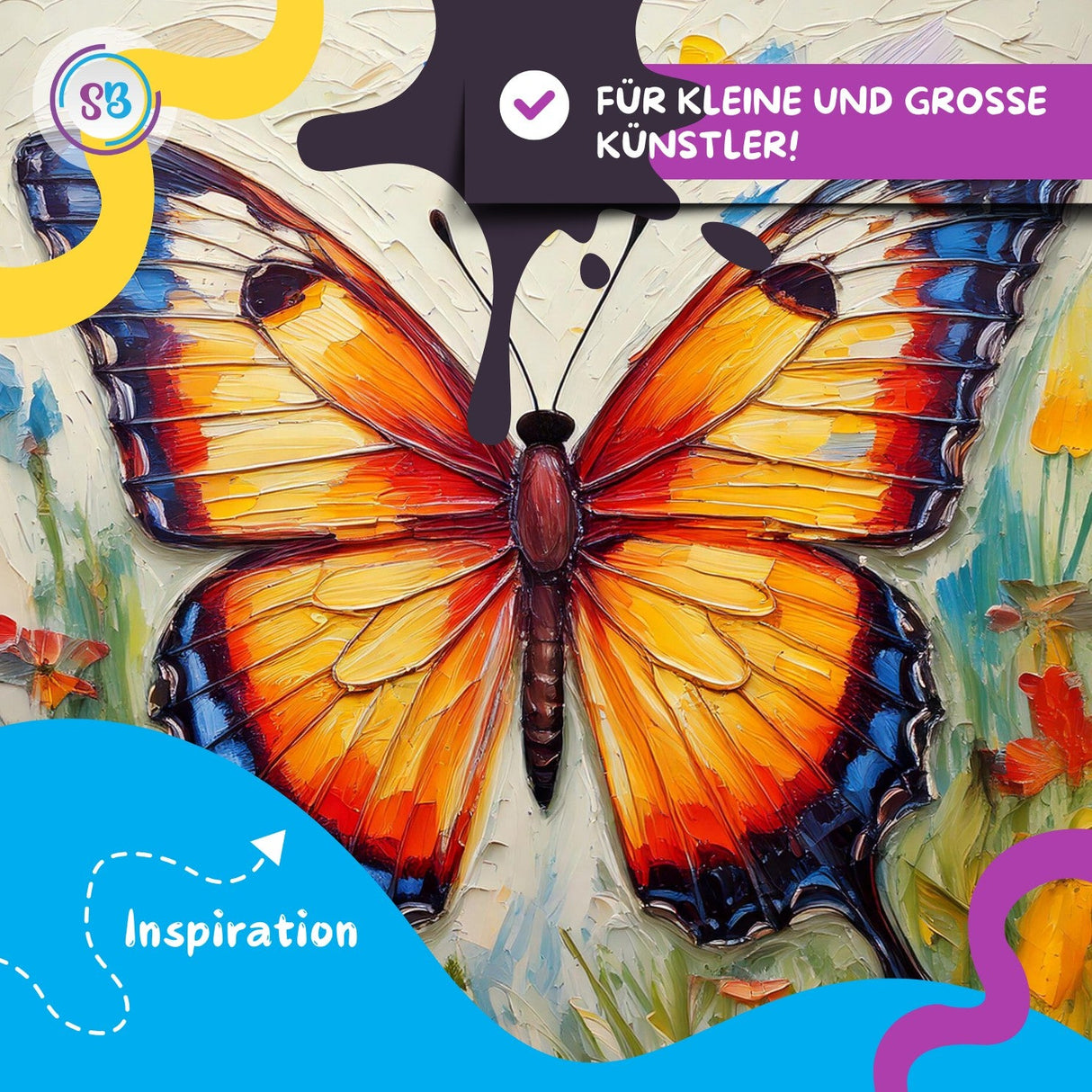 WEICHE ÖLPASTELLKREIDEN - 48 FARBEN FÜR KLEINE KÜNSTLER - KINDERFREUNDLICHES DESIGN, BUNTE GARTENWELT - Sabbatbox