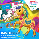 15 KREATIVE TIERGESCHICHTEN ZUM AUSMALEN, BASTELN & SPIELEN | KOMPLETTPAKET TIERWELT ZUM AUSDRUCKEN - Sabbatbox