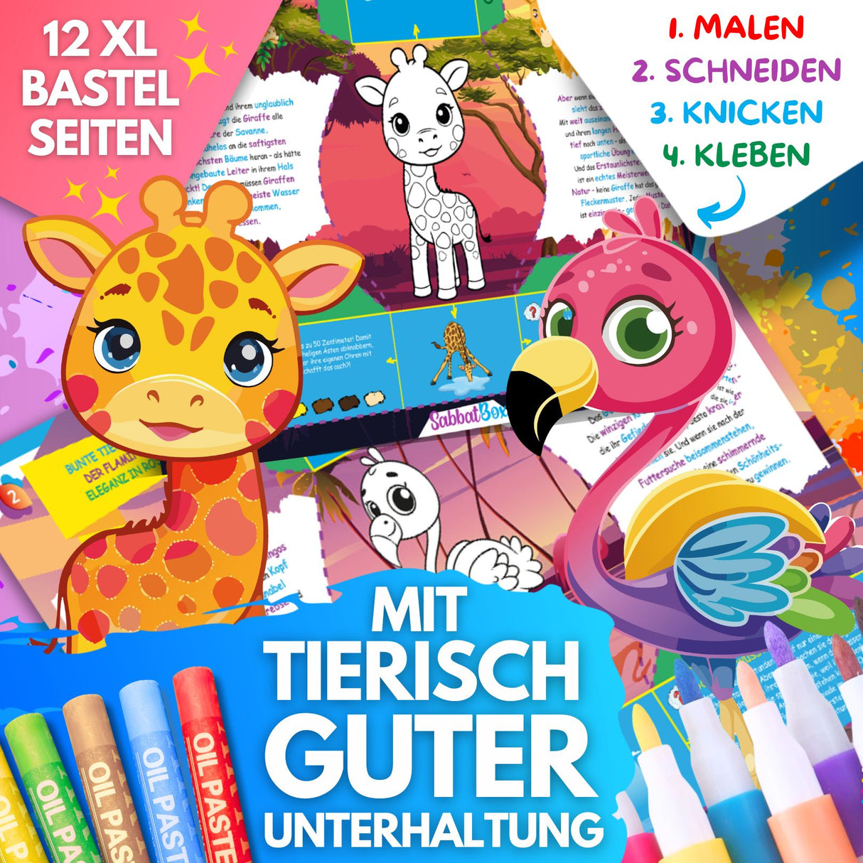 BUNTE TIERWELT - DAS XXL MAL UND BASTELSET FÜR KLEINE FORSCHER AUF KREATIVER TIER EXPEDITION