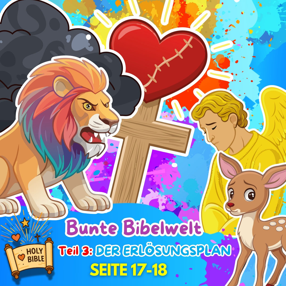 BUNTE BIBELWELT – TEIL 3: DER ERLÖSUNGSPLAN | AUSMALEN, BASTELN, LERNEN & SPIELEN | ZUM AUSDRUCKEN