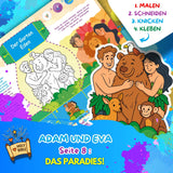 BUNTE BIBELWELT – TEIL 2: DER SÜNDENFALL | AUSMALEN, BASTELN, LERNEN & SPIELEN | ZUM AUSDRUCKEN