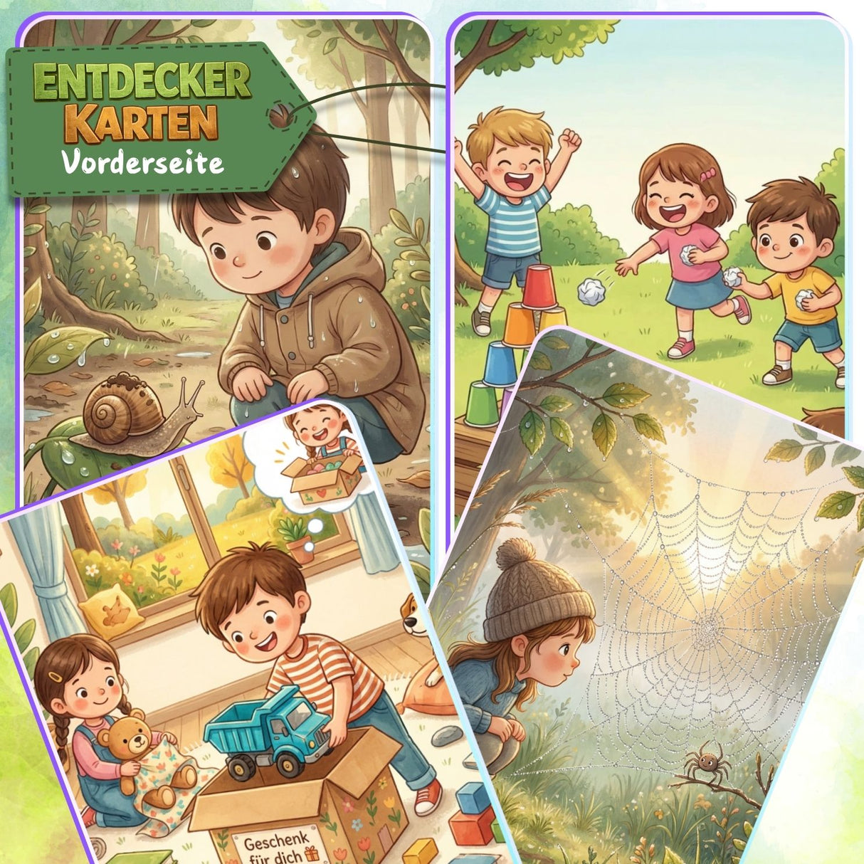 ENTDECKERKARTEN NR. 33-36 | ZUM AUSDRUCKEN | 4er PACK