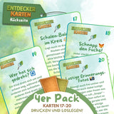 ENTDECKERKARTEN NR. 17-20 | ZUM AUSDRUCKEN | 4er PACK