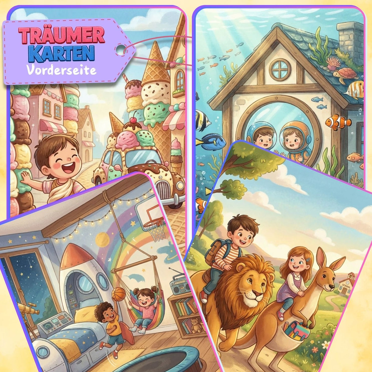 TRÄUMERKARTEN NR. 9-12 | ZUM AUSDRUCKEN | 4er PACK