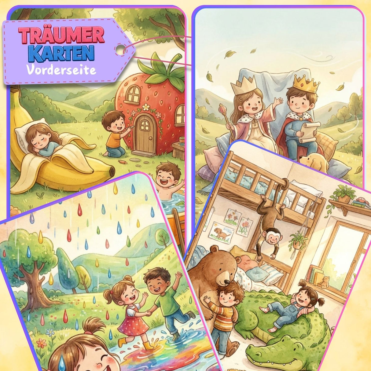 TRÄUMERKARTEN NR. 5-8 | ZUM AUSDRUCKEN | 4er PACK