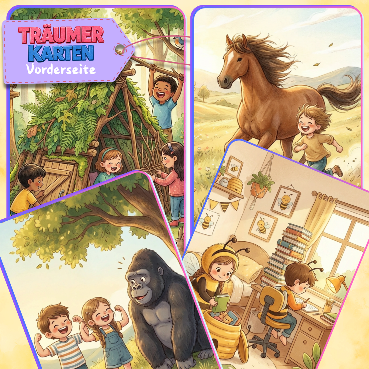 TRÄUMERKARTEN NR. 17-20 | ZUM AUSDRUCKEN | 4er PACK