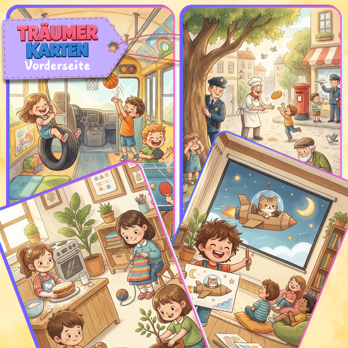 TRÄUMERKARTEN NR. 21-24 | ZUM AUSDRUCKEN | 4er PACK