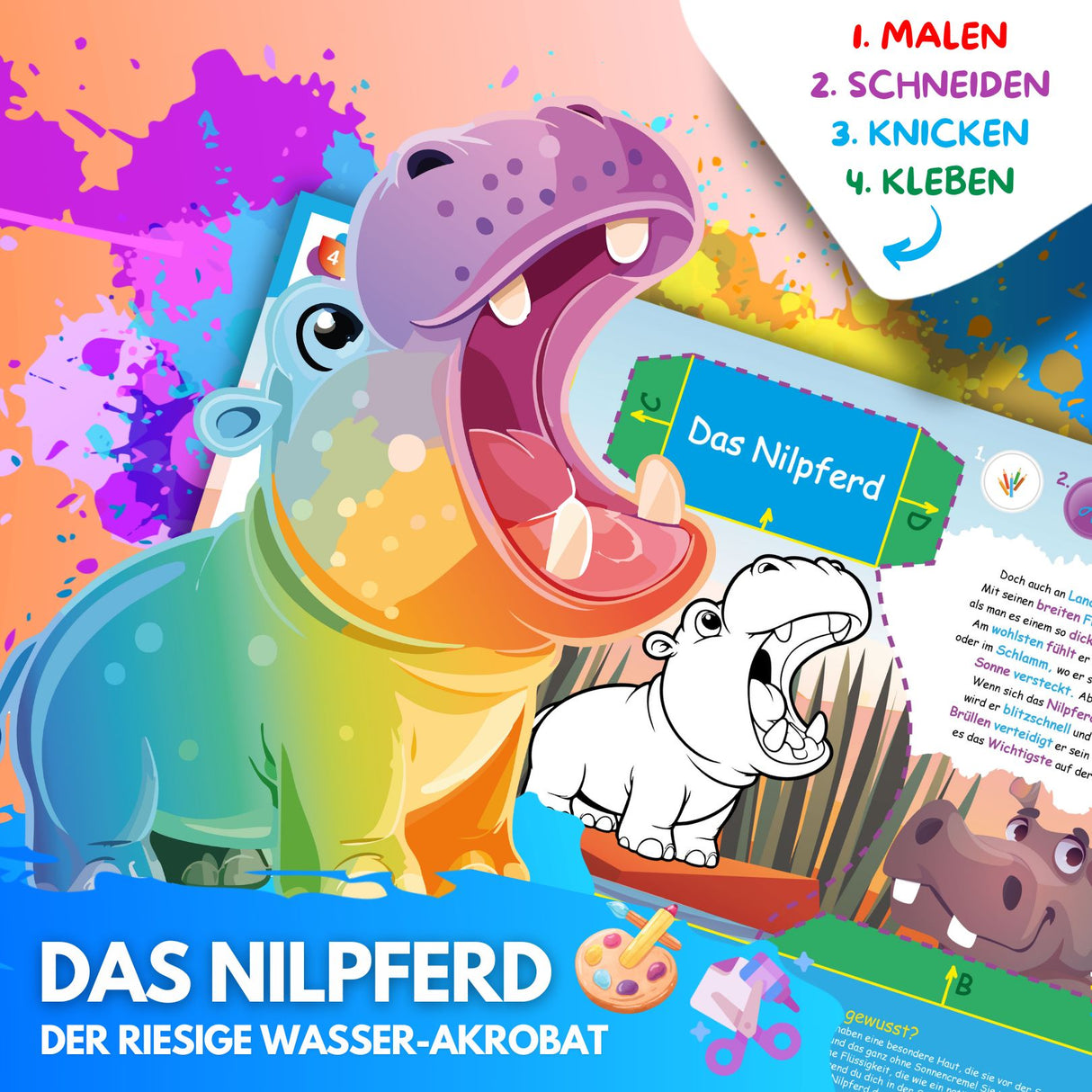 BUNTE TIERWELT - DAS XXL MAL UND BASTELSET FÜR KLEINE FORSCHER AUF KREATIVER TIER EXPEDITION