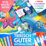 BUNTE MEERESWELT - DAS XXL MAL UND BASTELSET FÜR KLEINE FORSCHER AUF KREATIVER MEERES EXPEDITION - Sabbatbox
