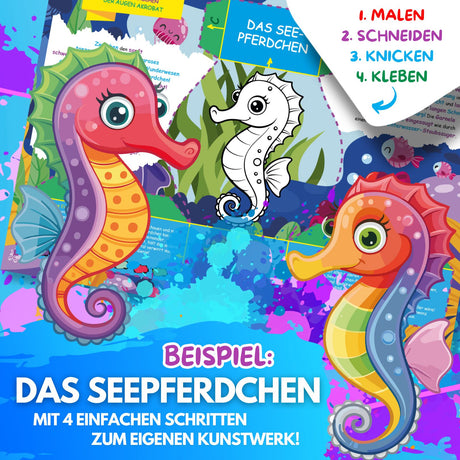 BUNTE MEERESWELT - DAS XXL MAL UND BASTELSET FÜR KLEINE FORSCHER AUF KREATIVER MEERES EXPEDITION - Sabbatbox