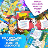BUNTE TIERWELT - DAS XXL MAL UND BASTELSET FÜR KLEINE FORSCHER AUF KREATIVER TIER EXPEDITION - Sabbatbox
