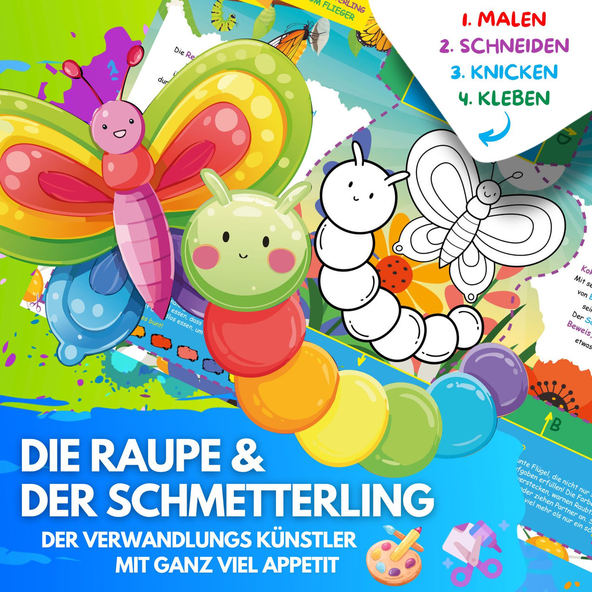 BUNTE TIERWELT - DAS XXL MAL UND BASTELSET FÜR KLEINE FORSCHER AUF KREATIVER TIER EXPEDITION - Sabbatbox