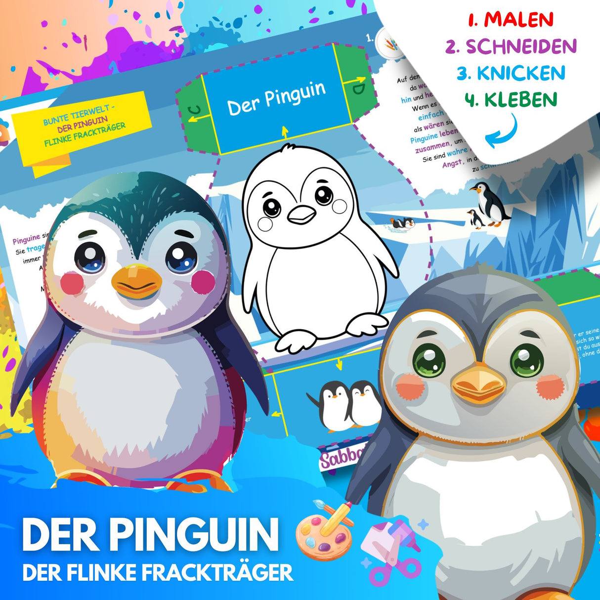 BUNTE TIERWELT - DAS XXL MAL UND BASTELSET FÜR KLEINE FORSCHER AUF KREATIVER TIER EXPEDITION