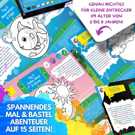 DIE SCHÖPFUNG - DAS XXL MAL UND BASTELSET FÜR KLEINE ENTDECKER DER BIBEL - Sabbatbox