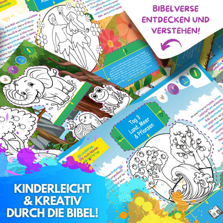 DIE SCHÖPFUNG - DAS XXL MAL UND BASTELSET FÜR KLEINE ENTDECKER DER BIBEL - Sabbatbox