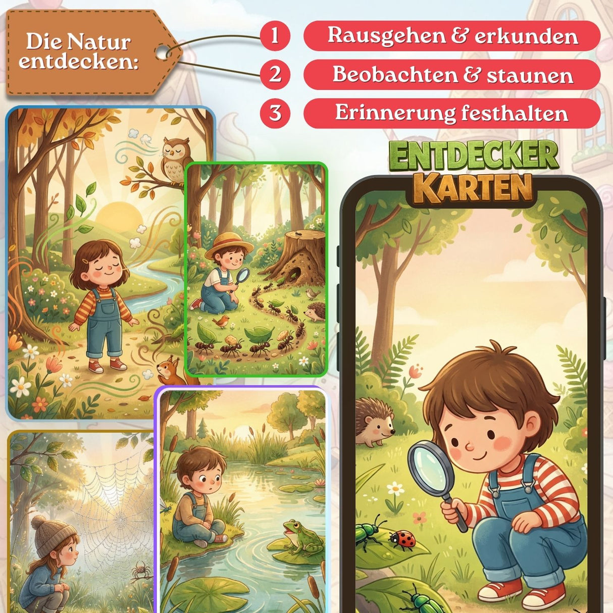 1200+ Entdeckerkarten – Sofort umsetzbare Ideen für Kinder, drinnen & draußen