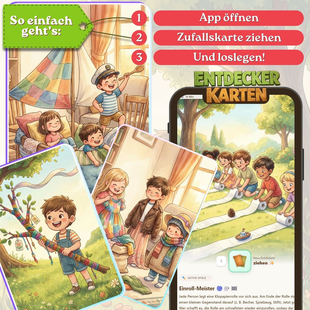 1200+ Entdeckerkarten – Sofort umsetzbare Ideen für Kinder, drinnen & draußen