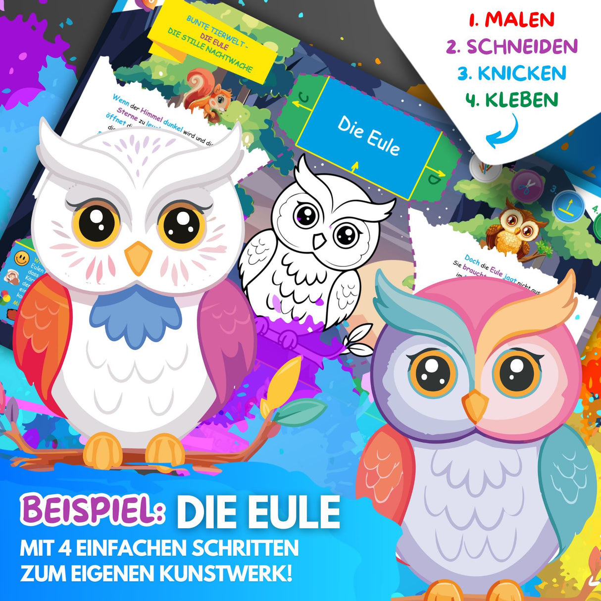 BUNTE TIERWELT - DAS XXL MAL UND BASTELSET FÜR KLEINE FORSCHER AUF KREATIVER TIER EXPEDITION